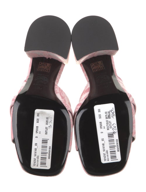 Versace Canvas Floral Print Slides