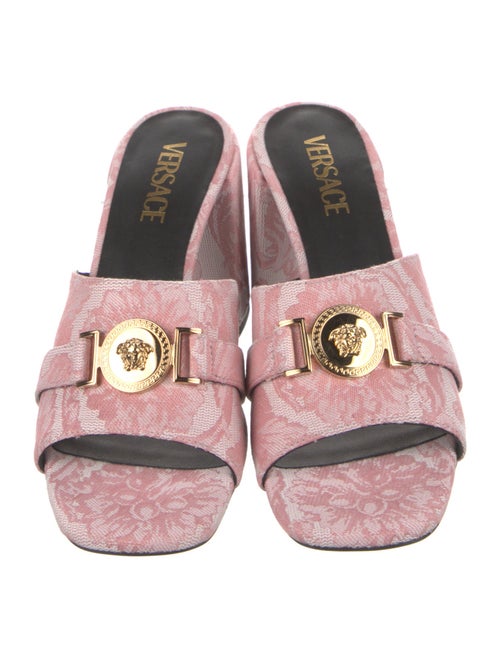 Versace Canvas Floral Print Slides