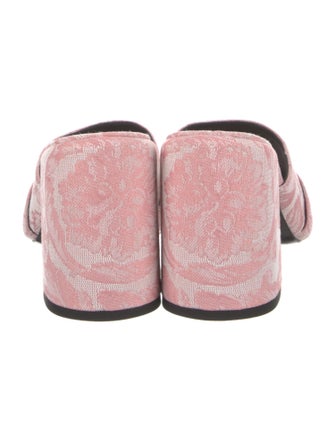 Versace Canvas Floral Print Slides