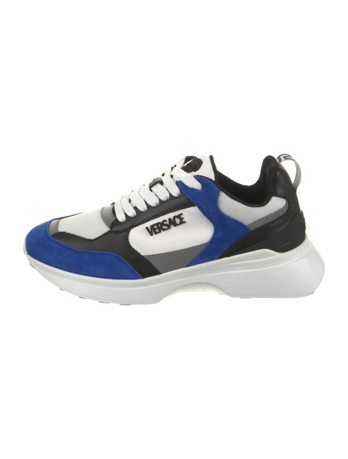 Versace Leather Colorblock Pattern Athletic Sneakers