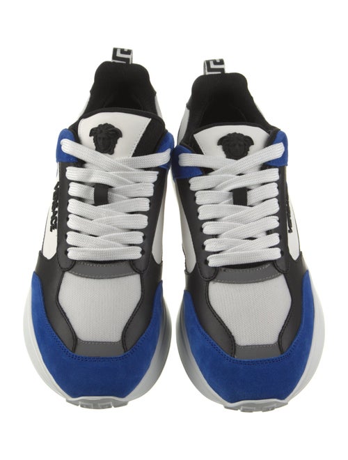 Versace Leather Colorblock Pattern Athletic Sneakers