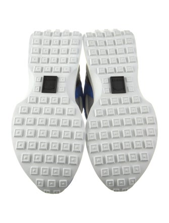 Versace Leather Colorblock Pattern Athletic Sneakers