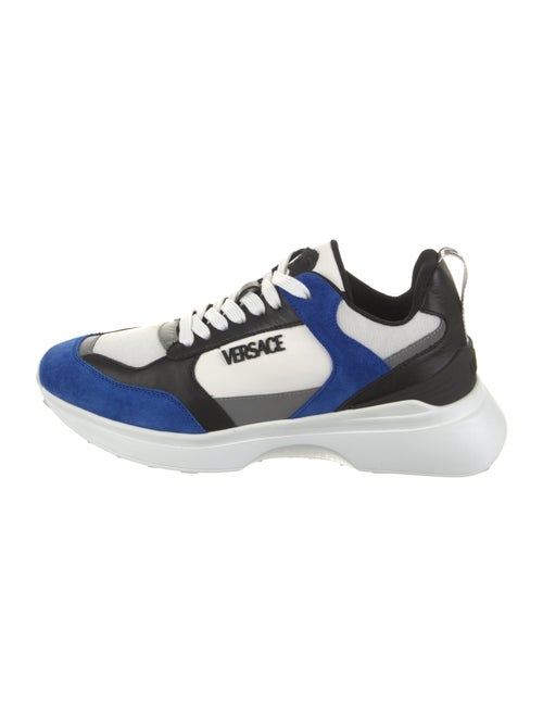 Versace Leather Colorblock Pattern Sneakers