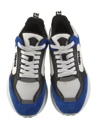 Versace Leather Colorblock Pattern Sneakers