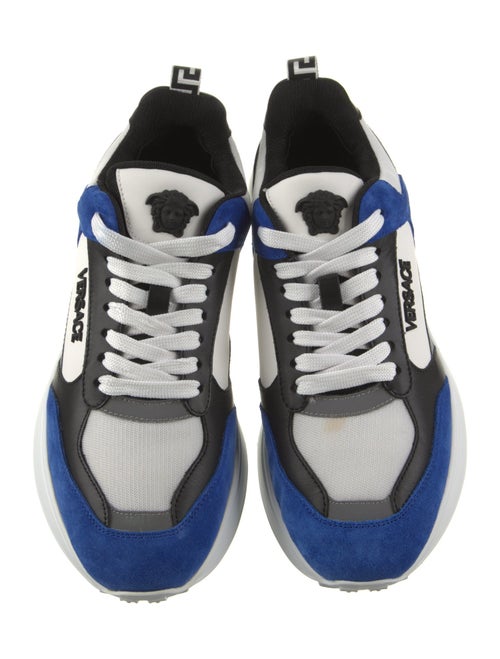 Versace Leather Colorblock Pattern Sneakers