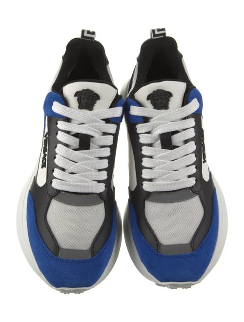 Versace Leather Colorblock Pattern Athletic Sneakers