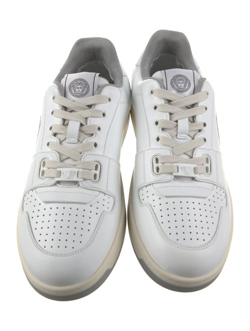 Versace Leather Graphic Print Sneakers