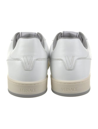 Versace Leather Graphic Print Sneakers