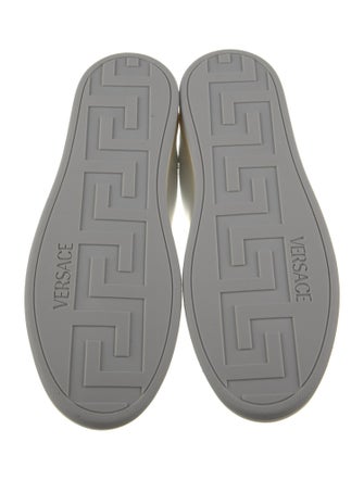 Versace Leather Graphic Print Sneakers