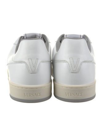 Versace Leather Graphic Print Sneakers