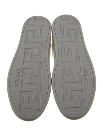 Versace Leather Graphic Print Sneakers