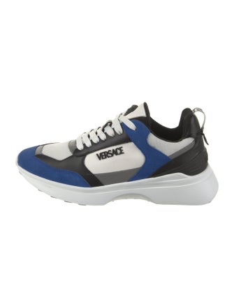 Versace Leather Colorblock Pattern Sneakers