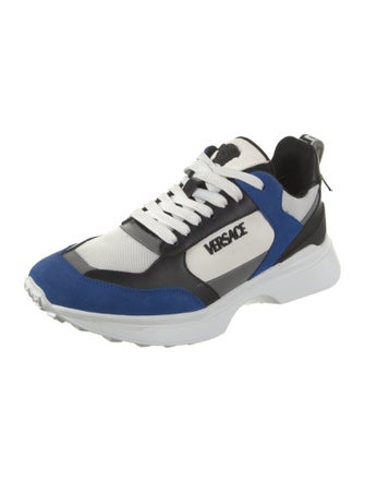 Versace Leather Colorblock Pattern Sneakers