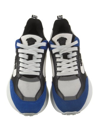 Versace Leather Colorblock Pattern Sneakers