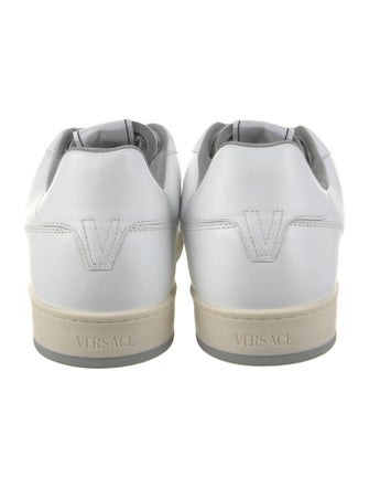 Versace Leather Graphic Print Sneakers