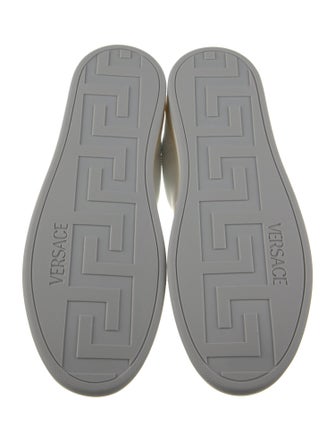 Versace Leather Graphic Print Sneakers