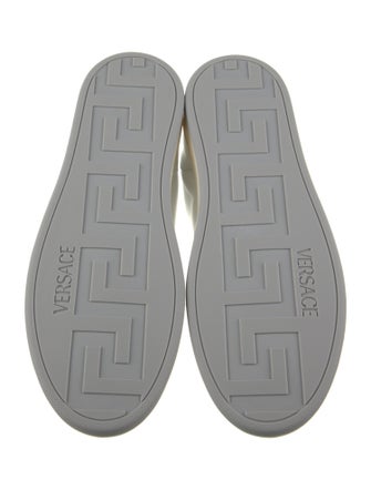 Versace Leather Graphic Print Sneakers