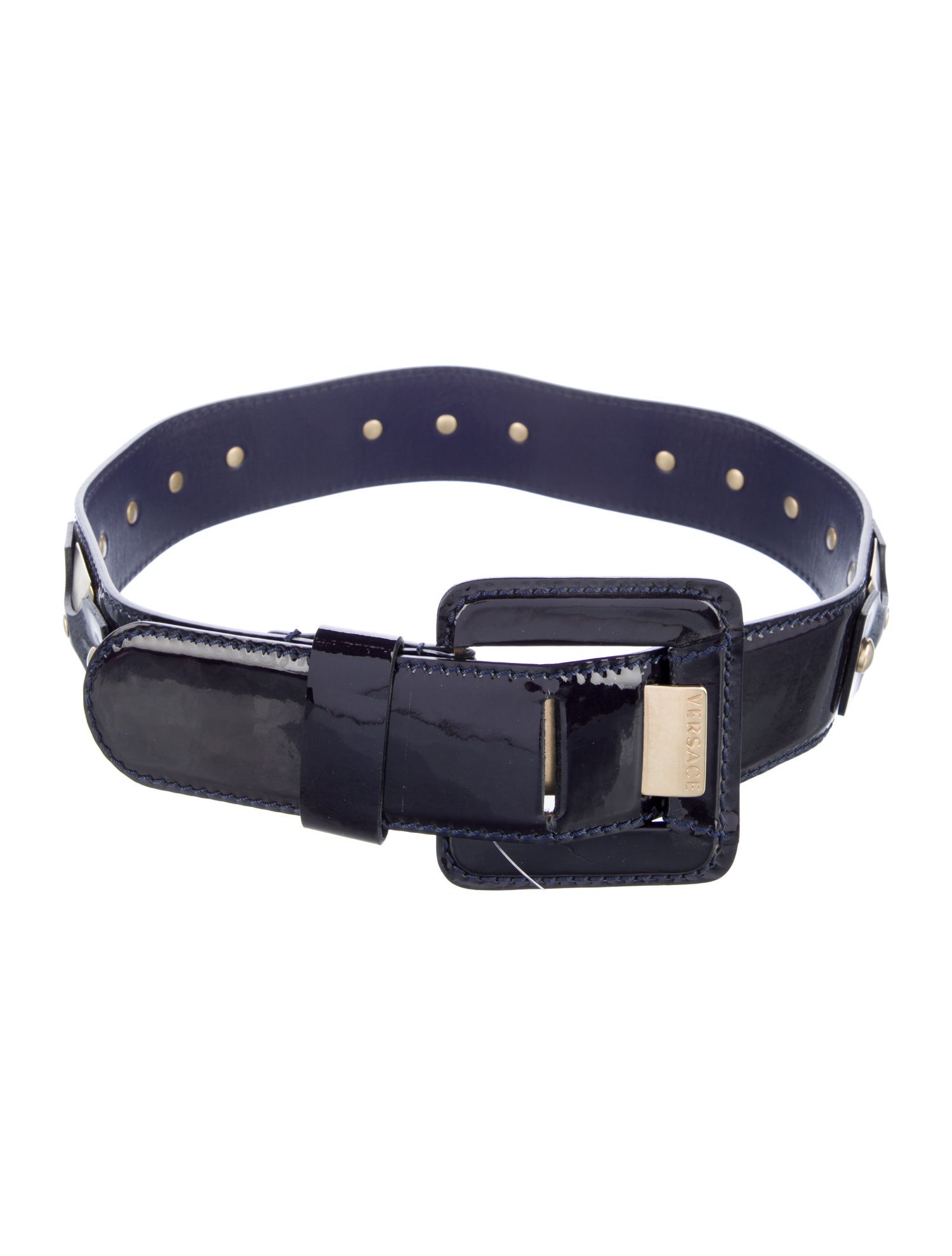 Versace Patent Leather Waist Belt