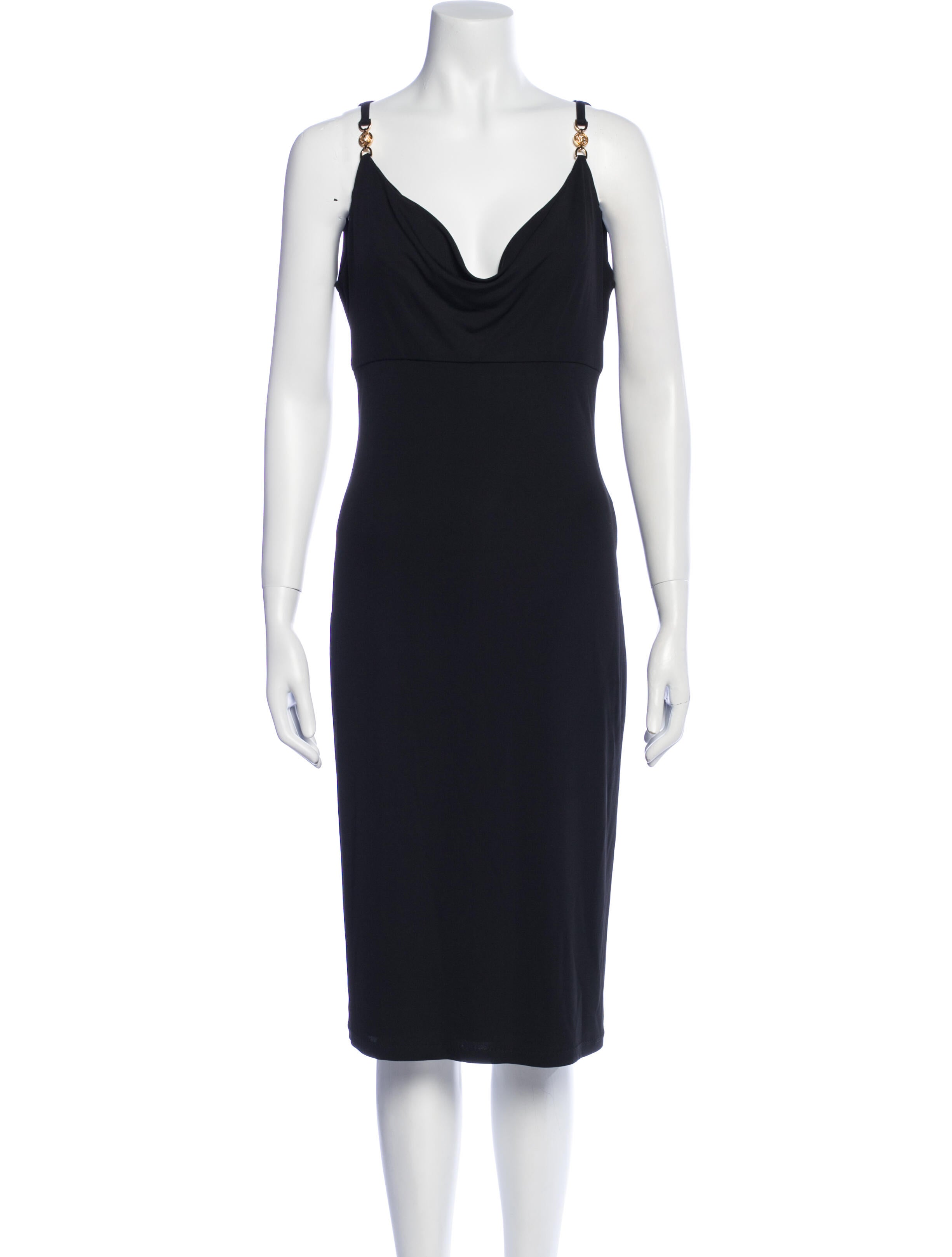 Versace Cowl Neck Midi Length Dress