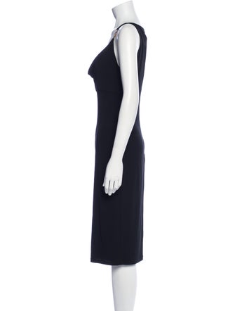 Versace Cowl Neck Midi Length Dress
