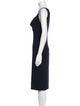 Versace Cowl Neck Midi Length Dress