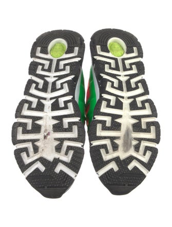 Versace Leather Printed Sneakers