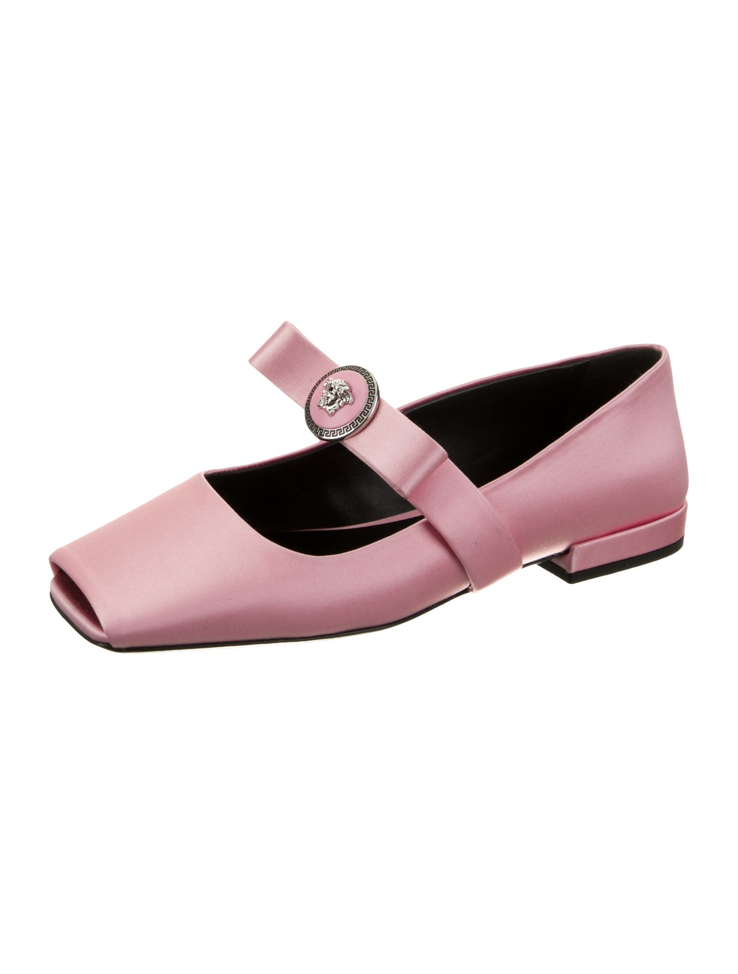 Versace Satin Mary Jane Flats