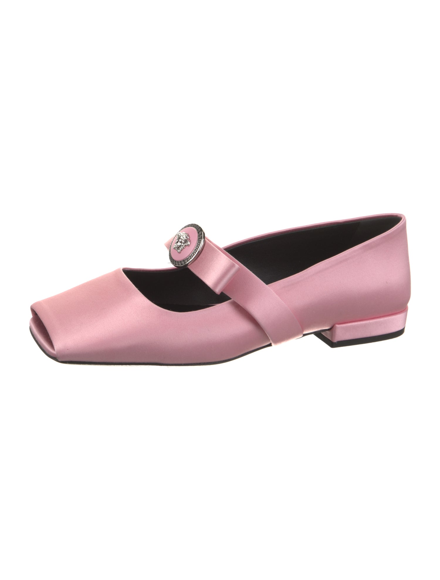 Versace Satin Mary Jane Flats