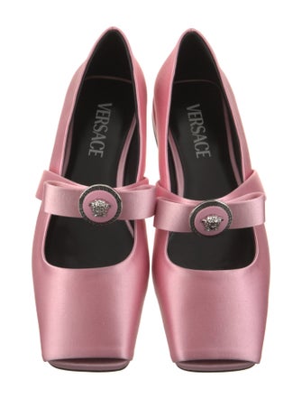 Versace Satin Mary Jane Flats