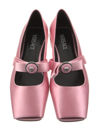 Versace Satin Mary Jane Flats