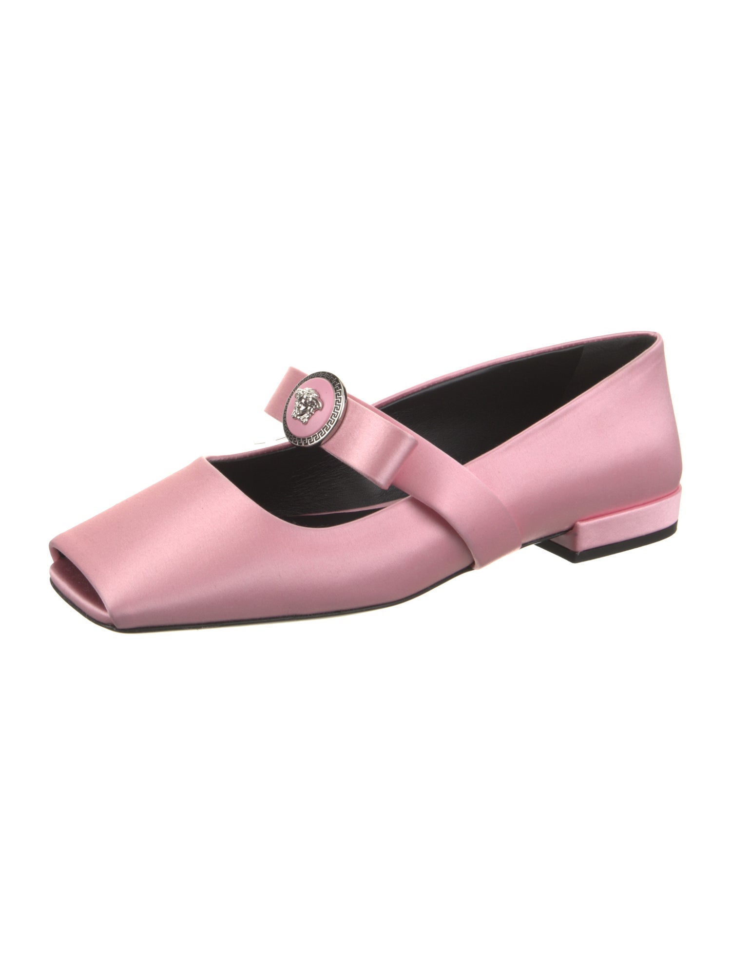 Versace Satin Mary Jane Flats