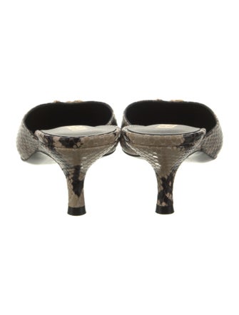 Versace Snakeskin Animal Print Mules