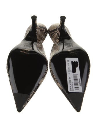 Versace Snakeskin Animal Print Mules