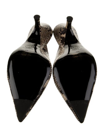 Versace Patent Leather Animal Print Mules