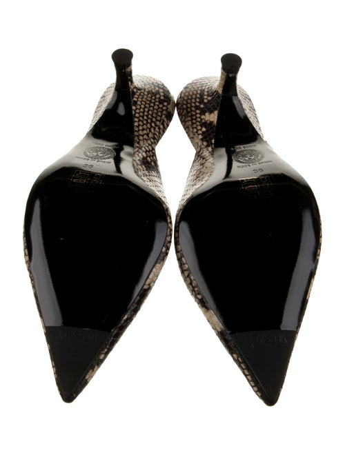 Versace Patent Leather Animal Print Mules