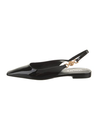 Versace Patent Leather Slingback Flats