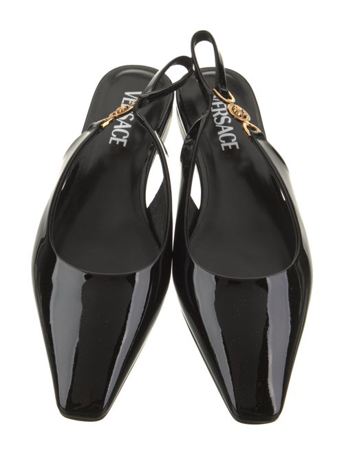 Versace Patent Leather Slingback Flats