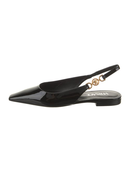 Versace Patent Leather Slingback Flats