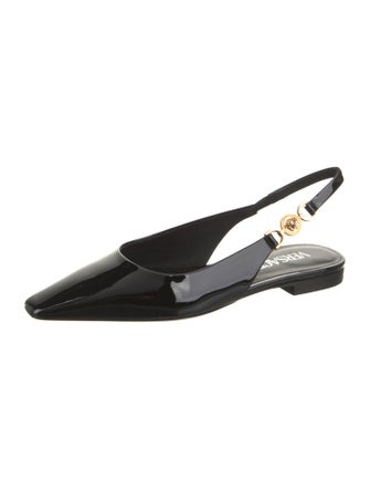 Versace Patent Leather Slingback Flats