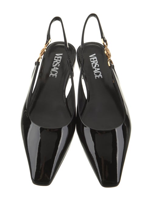 Versace Patent Leather Slingback Flats