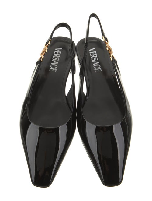 Versace Patent Leather Slingback Flats