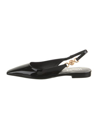 Versace Patent Leather Slingback Flats