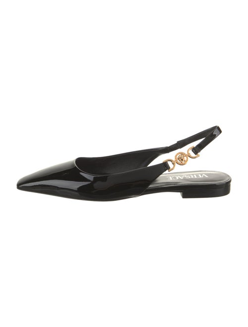 Versace Patent Leather Slingback Flats