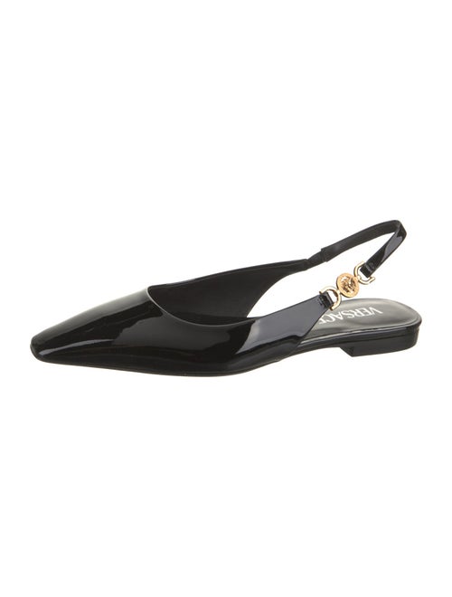 Versace Patent Leather Slingback Flats