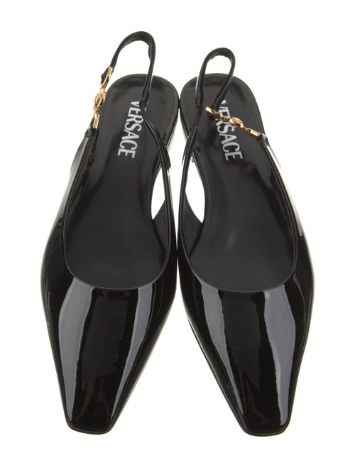 Versace Patent Leather Slingback Flats
