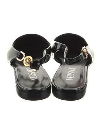 Versace Patent Leather Slingback Flats