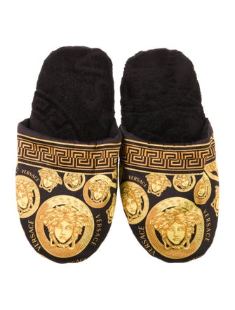Versace Terry Cloth Printed Mules