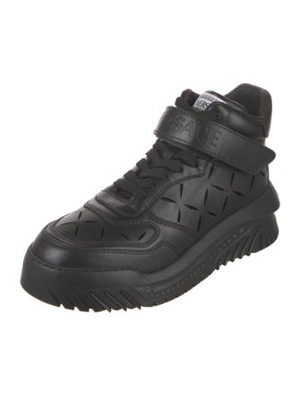 Versace Leather Lasercut Accents Sneakers