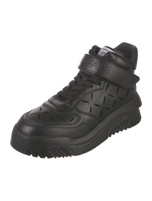 Versace Leather Lasercut Accents Sneakers