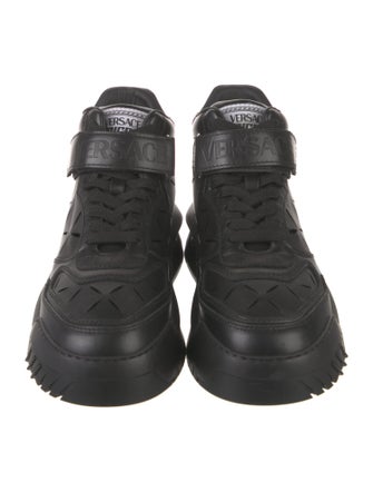Versace Leather Lasercut Accents Sneakers